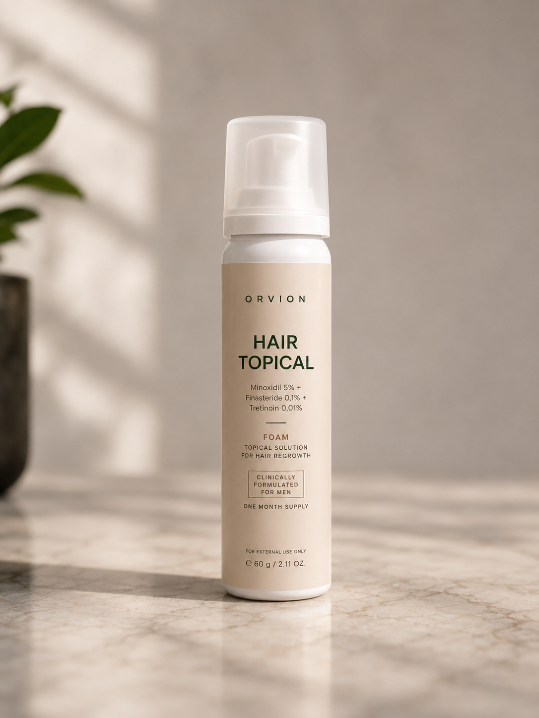 Orvion topical hair regrowth foam